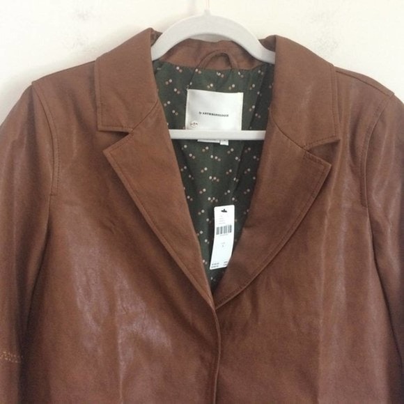 Anthro Hayden Embroidered Faux Leather Jacket - Small - Picture 12 of 12